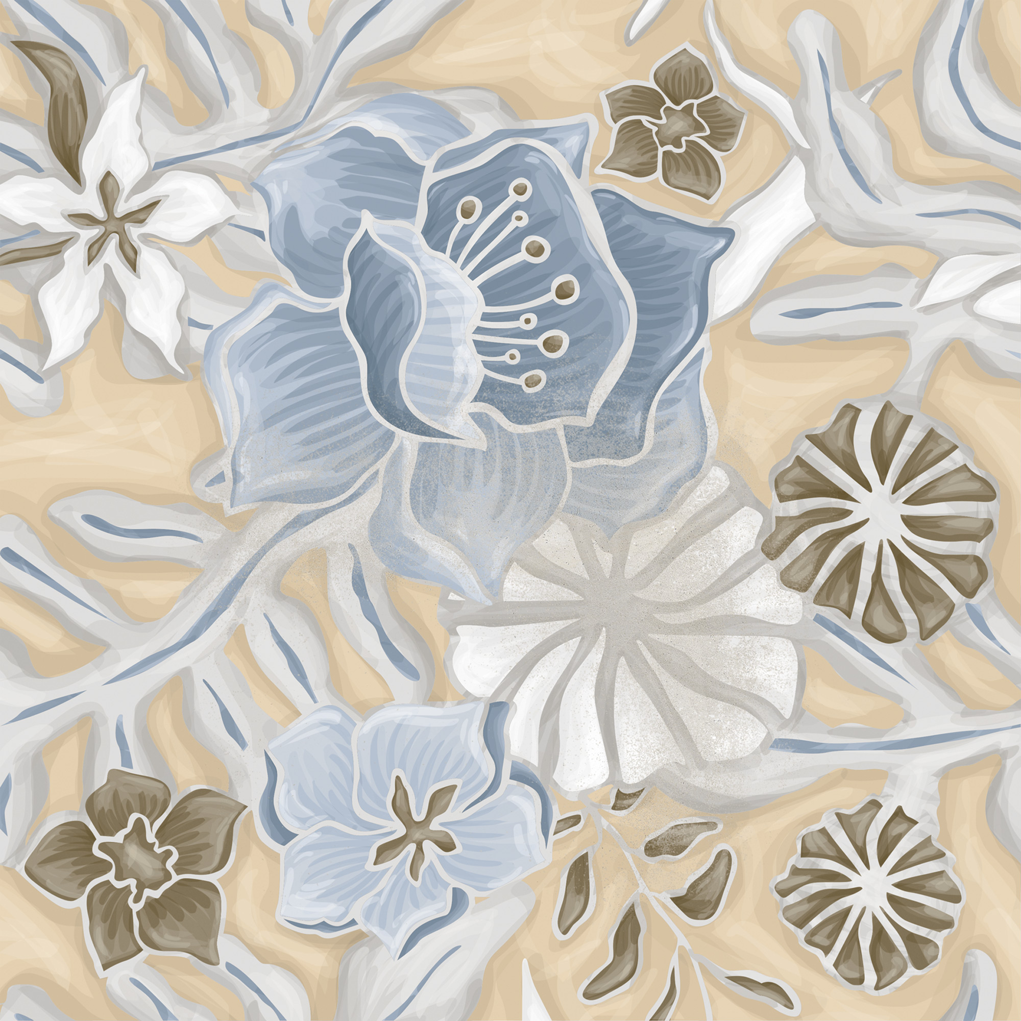 Декор Vodevil Flore Gris - фото 5