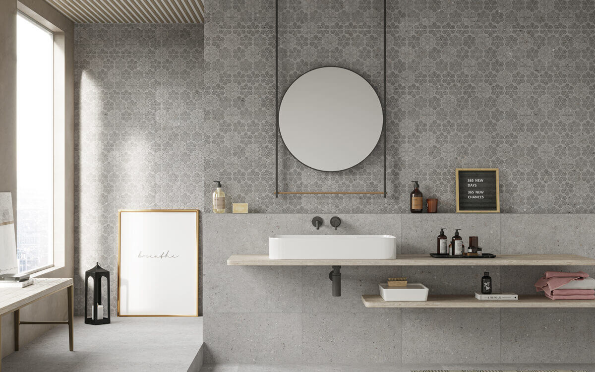 На пол Cement Stone Dark Grey RC 60x120 - фото 13