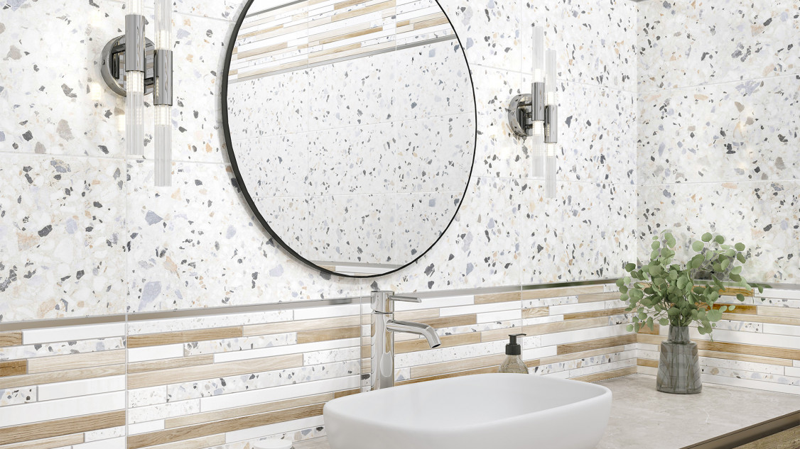 TWU09BLB010 На стену Bilbao Белая Hex Рельеф - фото 5