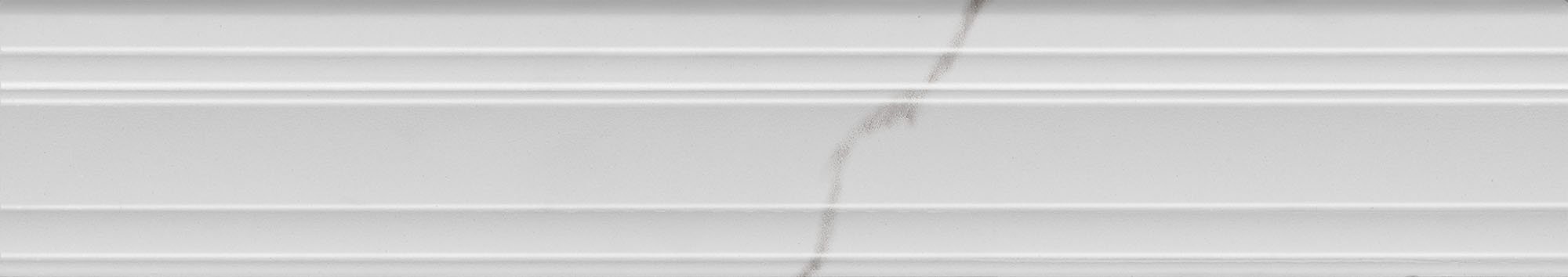 BLF024R Бордюр Монте Тиберио Багет белый глянцевый обрезной 40x7.3x2.7 - фото 2