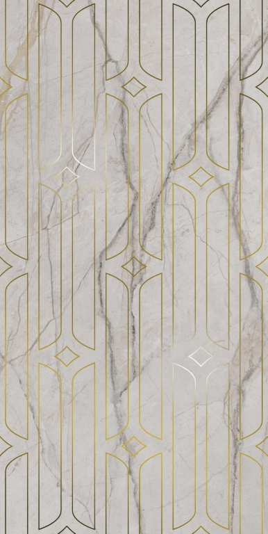 KMD3STA029BR Декор Ифран Серый светлый глянцевый обрезной 60x119.5x0.9 - фото 3