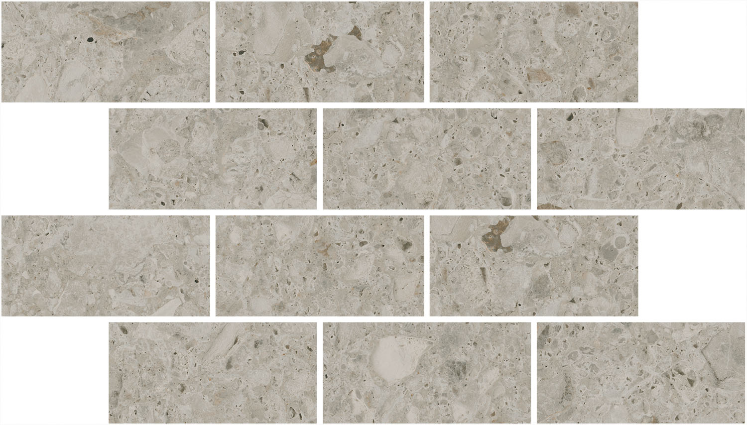 DD605920/MM Декор Чеппо ди Гре Мозаичный бежевый светлый матовый обрезной 34.6x20x0.9 - фото 2