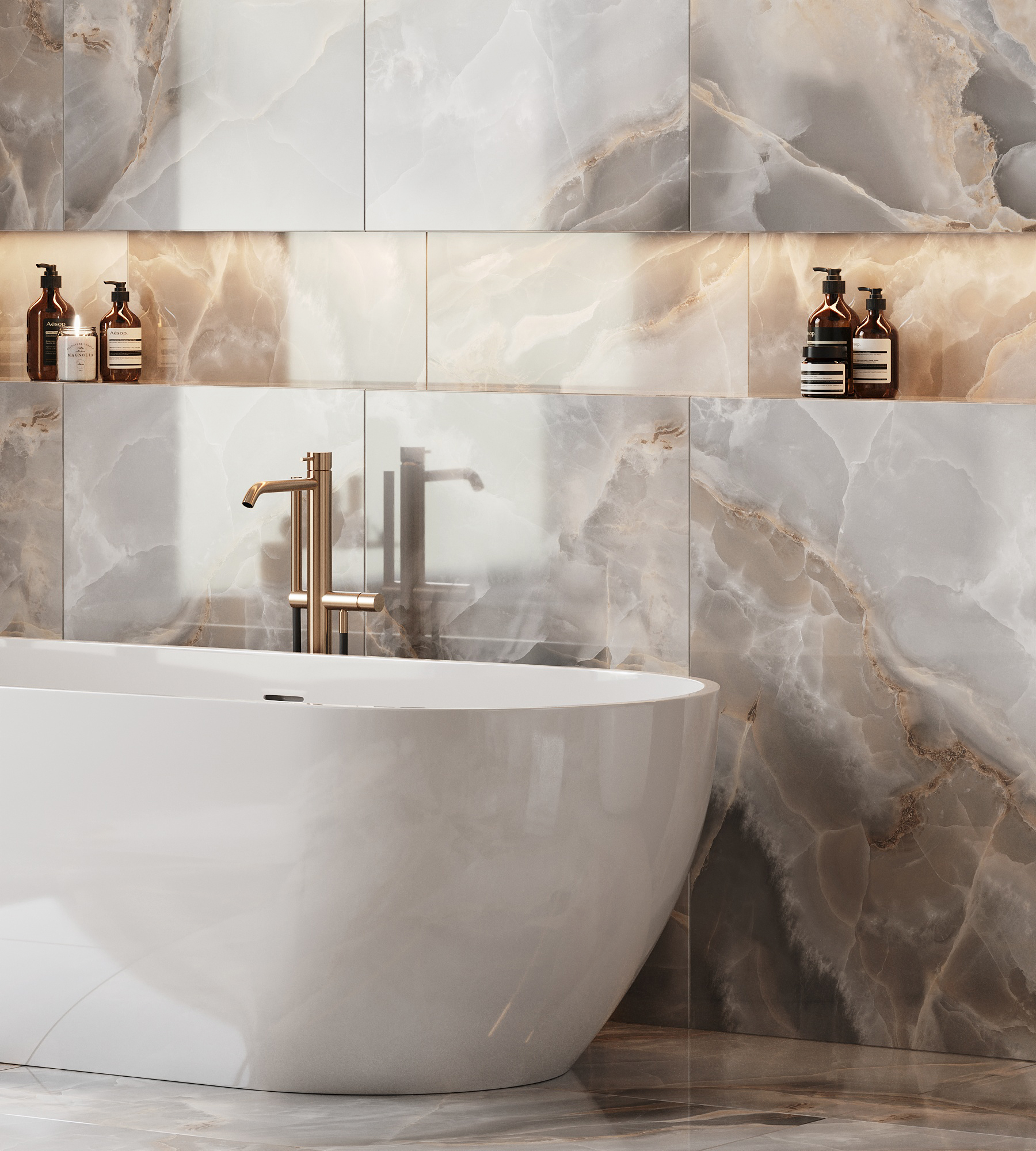 FP1038-A На пол Onyx Royal Full Polished 60x120 - фото 9