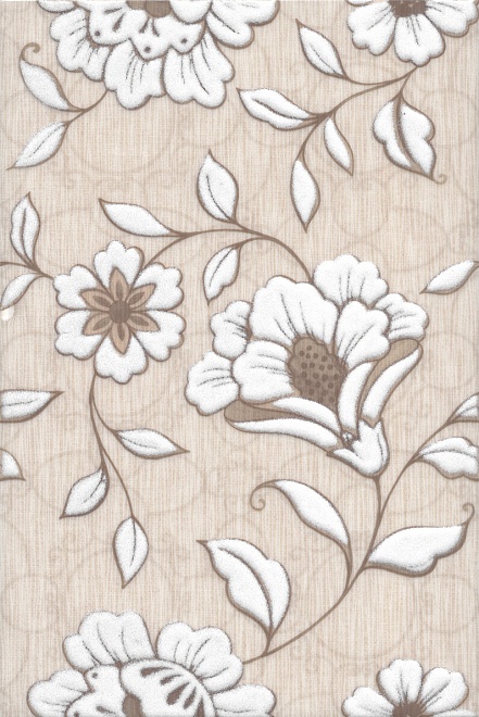 STG/A637/8304 Декор Туари Dec. Цветы бежевый 20x30