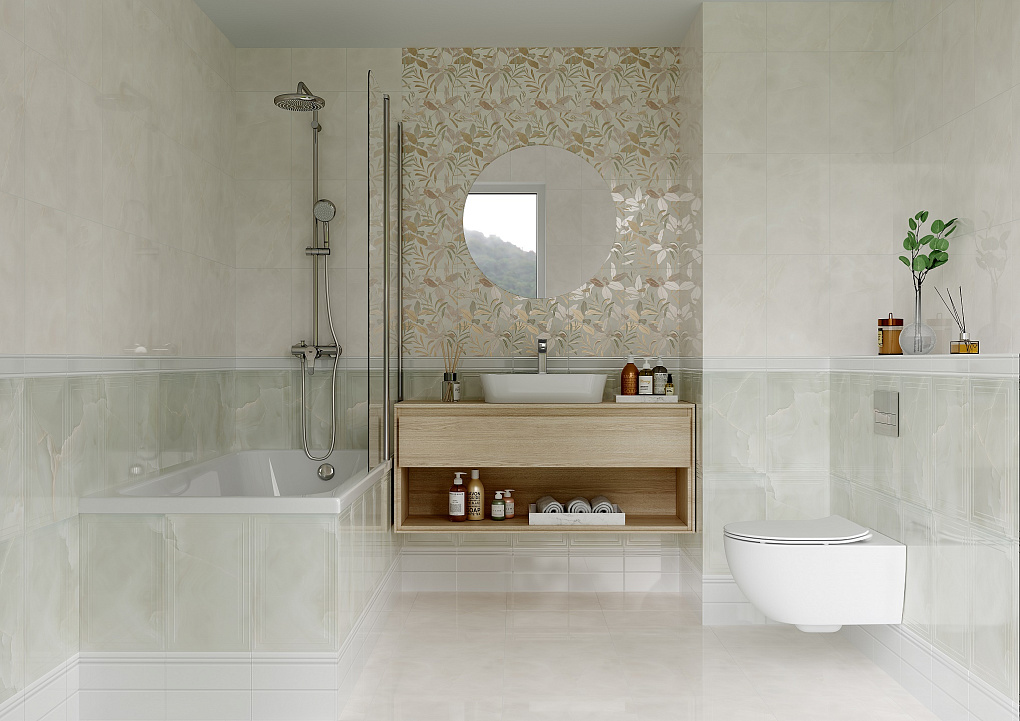 010200000124 Бордюр Флора Белый 01 25х6 - фото 3