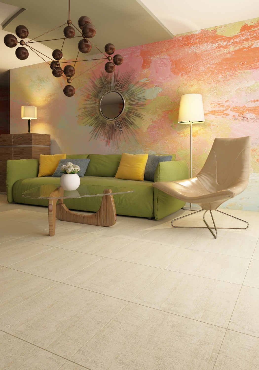 TR008080N На пол Travertino Light Beige 80х80 - фото 2