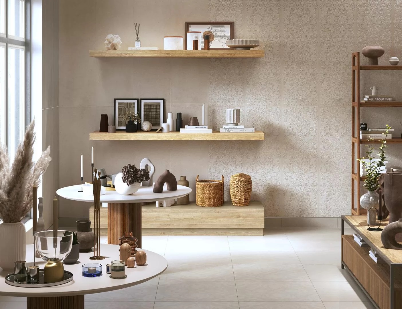 BLF006R Бордюр Монсеррат Багет Бежевый Светлый Матовый Обрезной - фото 3