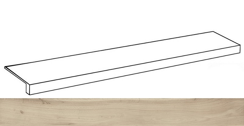 620070001200 Ступень Loft Магнолия 160 Фронтальная Натуральная