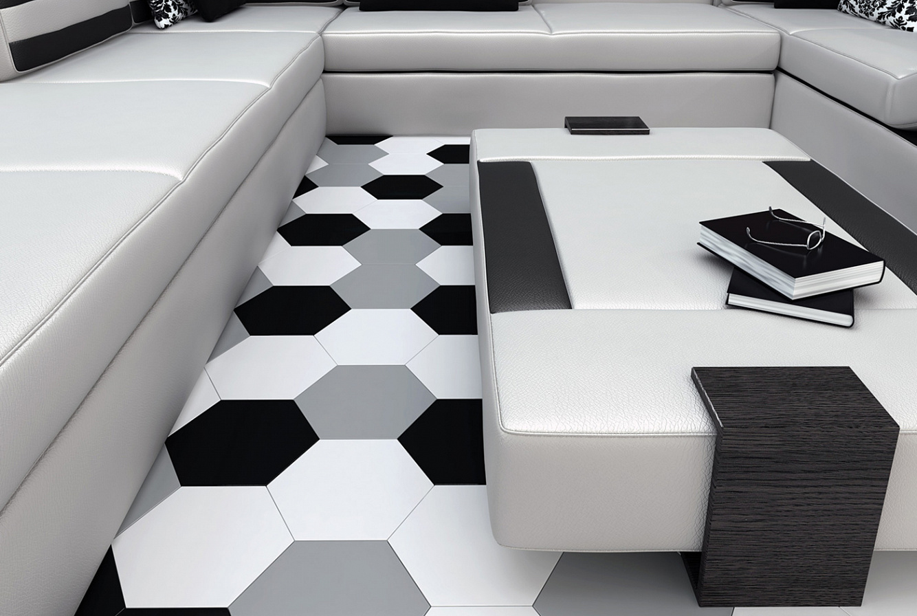 113932 На пол Floor Tiles Hexa Ice White Matt - фото 2