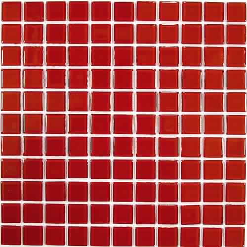 Red glass 4*25*25 300*300 Напольная Керамическая мозаика Red glass