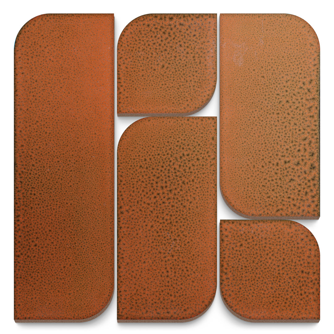 KMD3RIC015 Панно Силуэт Модульное оранжевый 30х30х1.6