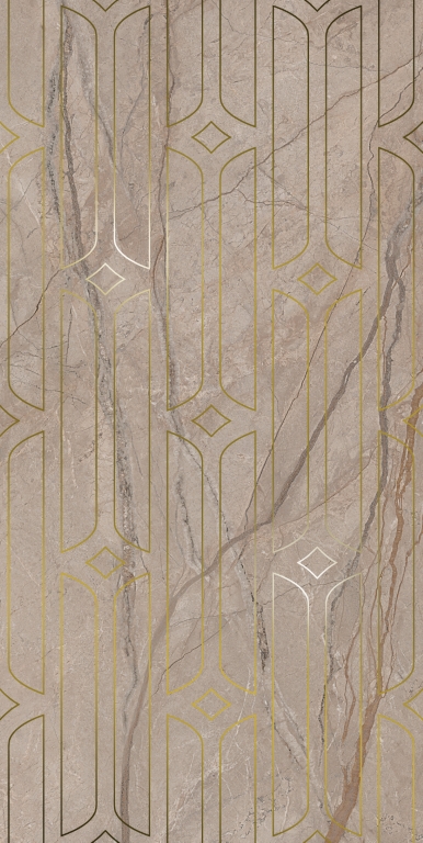 KMD3STA071BR Декор Ифран Бежевый светлый глянцевый обрезной 60x119.5x0.9 - фото 6