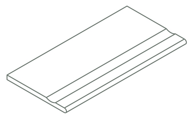 620090001152 Бордюр Avantgarde X2 Pure Bordo Svasato Round 30x120