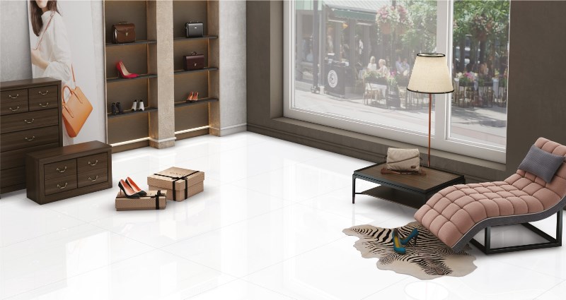 57072 На пол Authentic White Hight glossy (зеркальная поверхность) - фото 2