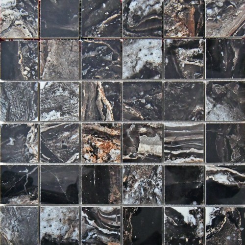 N40001 На пол Splendida Mosaico Nairobi Black 30x30