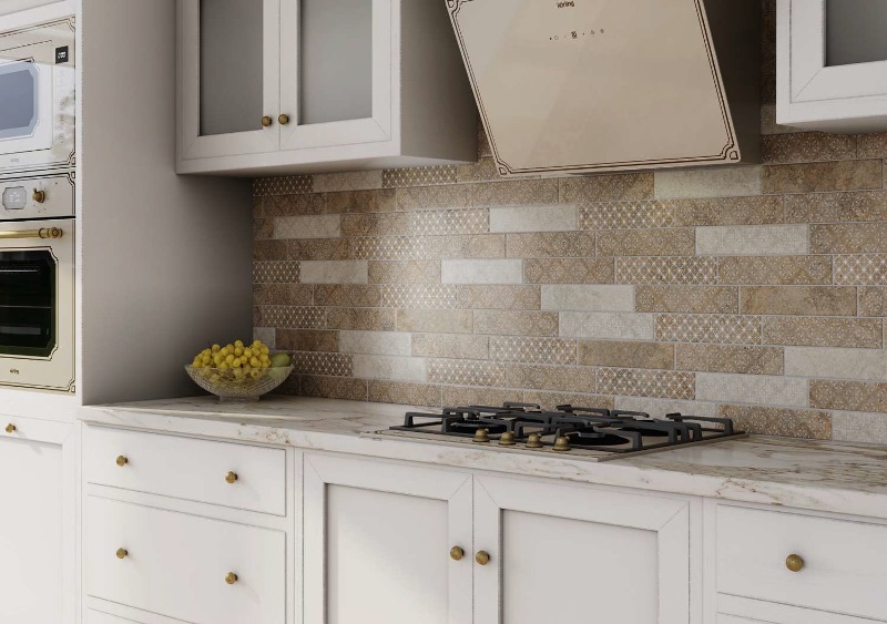 1325 На стену Брюссель 12 частей 9.8х9.8 бежевый светлый матовый - фото 8