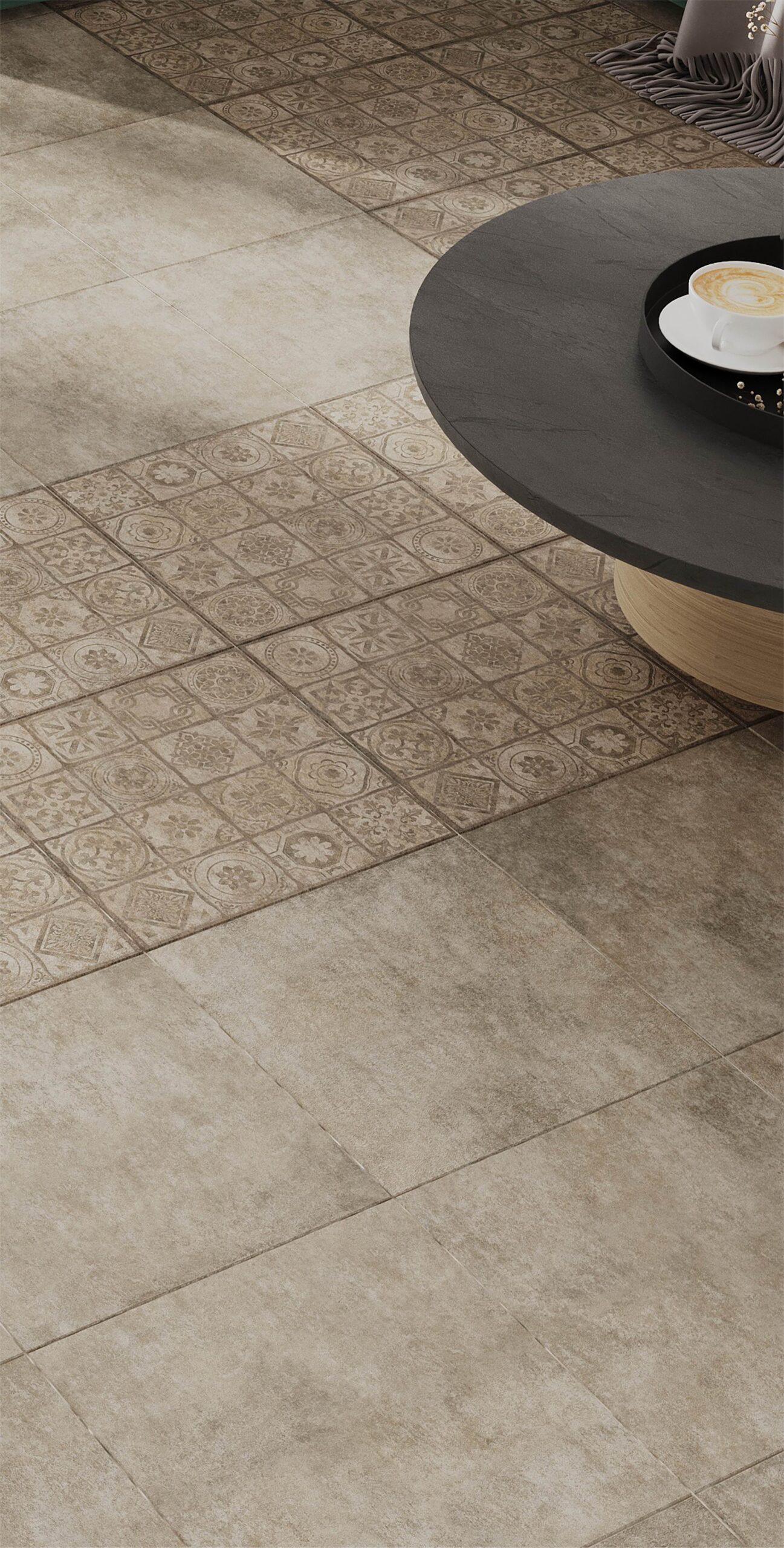 На пол Balos GP дымчатый 293х293х8 - фото 9