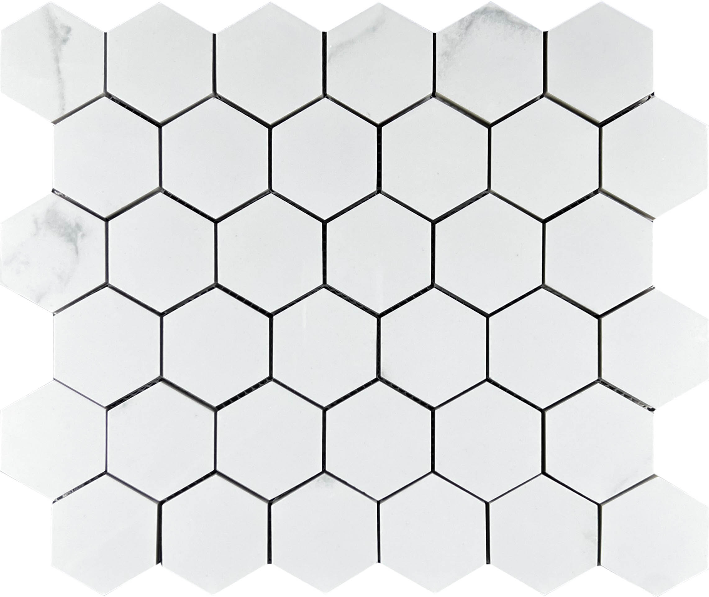 Декор Calacata Lite Mosaic Калаката Лайт Hexagone - фото 5