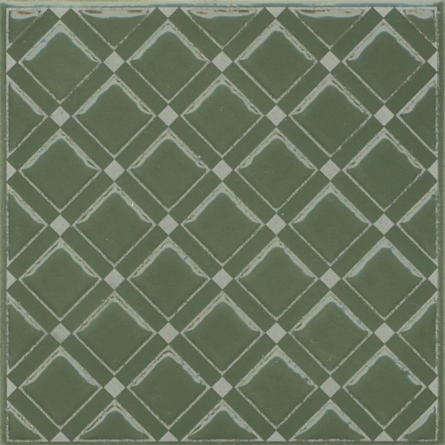 KMD3STA015GN Декор Бахия 1 зелёный глянцевый 9.8x9.8x0.7