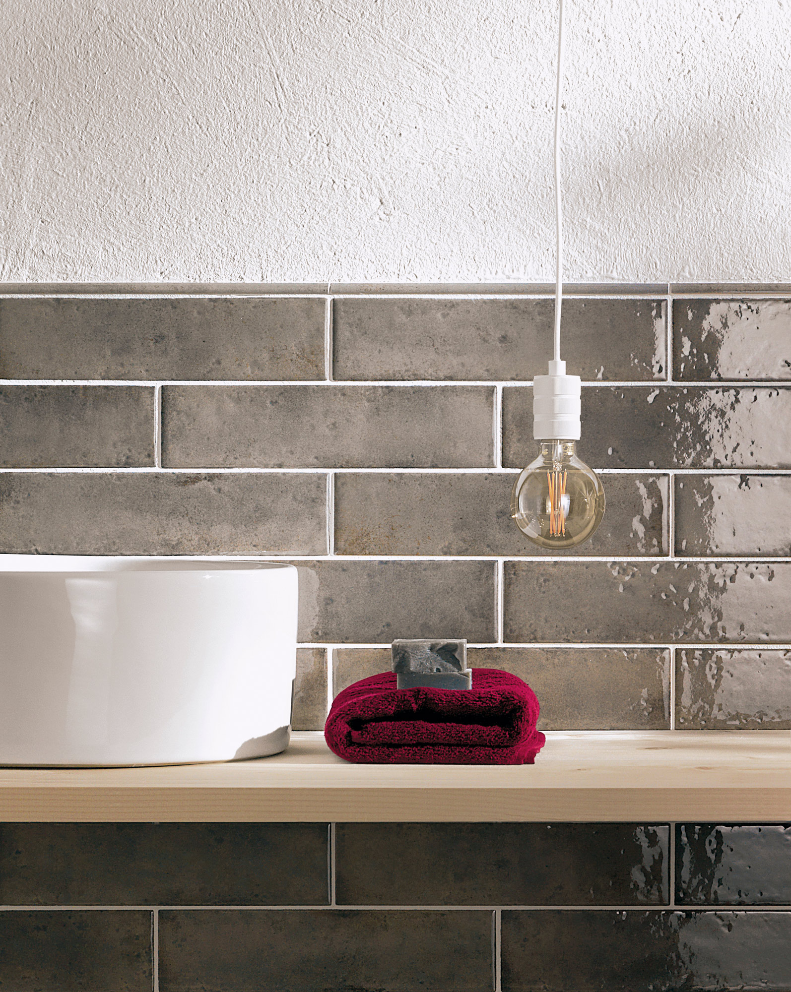 154505 На стену Oxida Brick Green 7.5x30 - фото 17