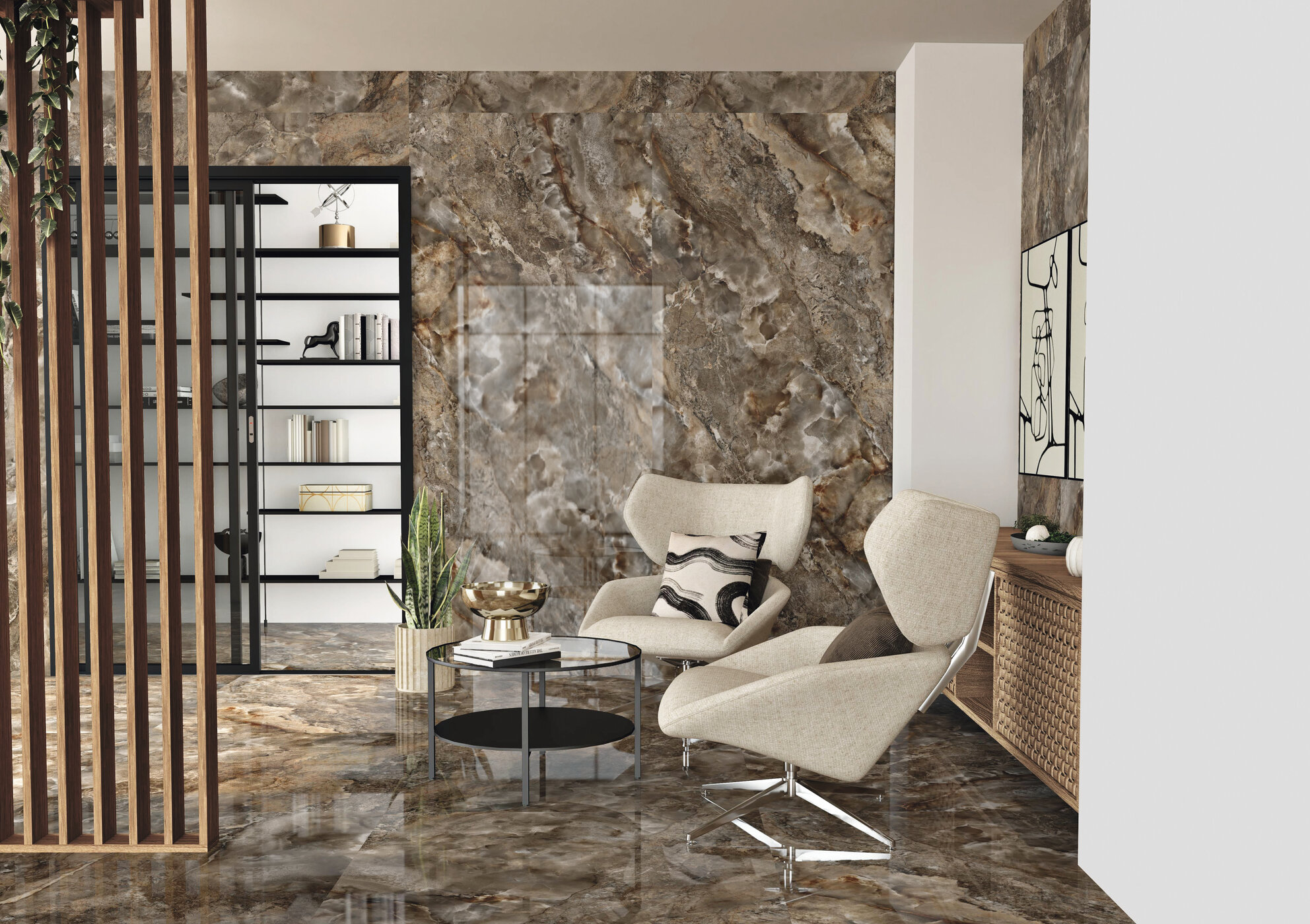 На пол Aura Snow Natural 6mm 120x280 - фото 11