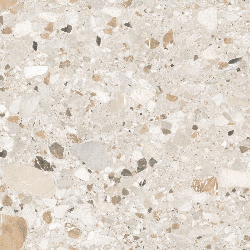 На пол Terazzo Кремовый матовый карвинг 60x60 - фото 3