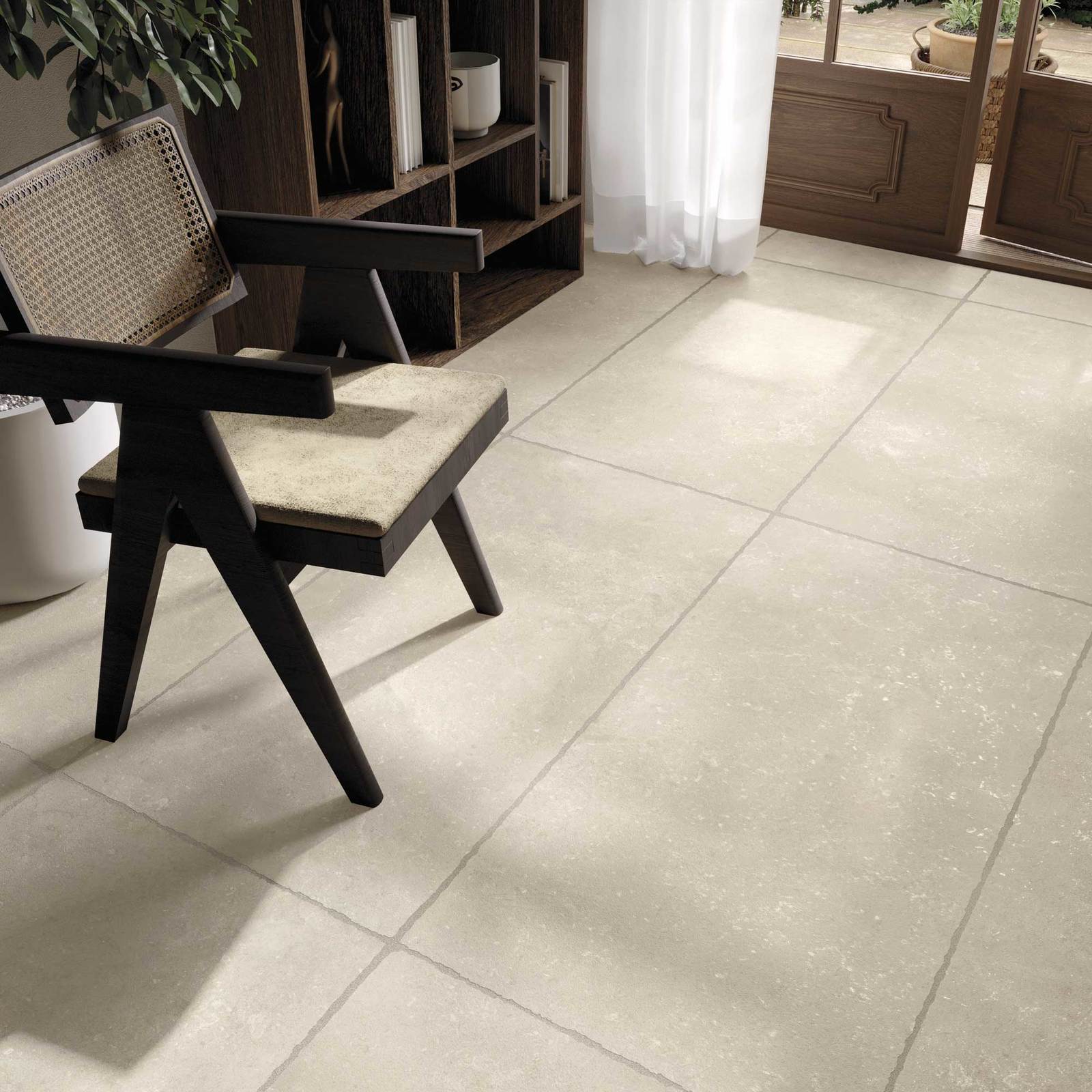 304333 На пол Serica Ivory Rett 120x120 - фото 15