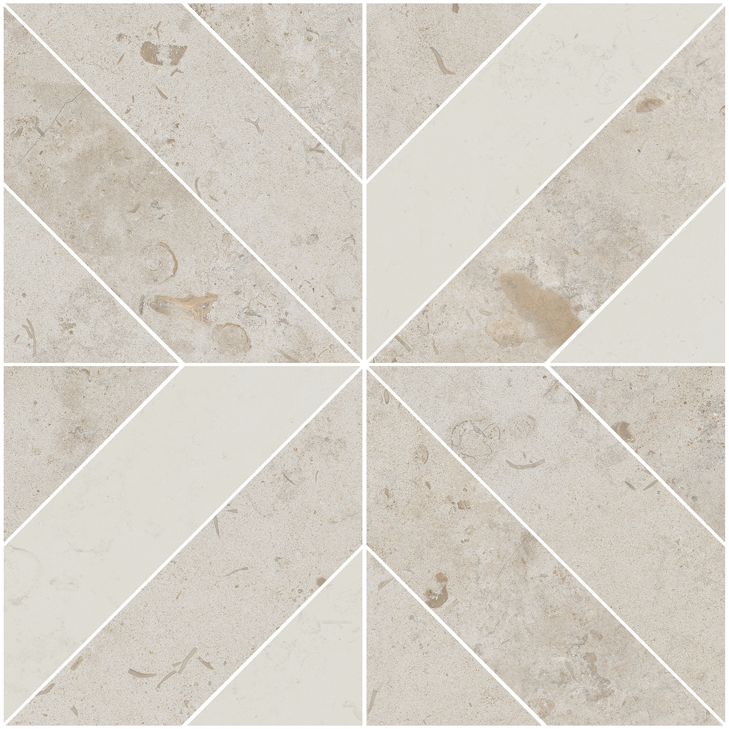 ID125T Декор Про Лаймстоун Бежевый матовый орнамент 9мм 60х60 - фото 9