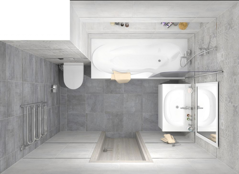 08-00-06-453 На стену Bastion Серый Серая Мозаика - фото 19