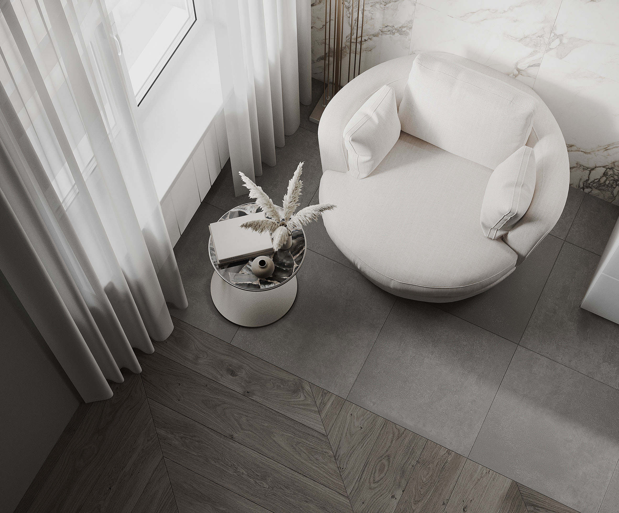 На пол Calacatta Carve Карвинг 120 - фото 5