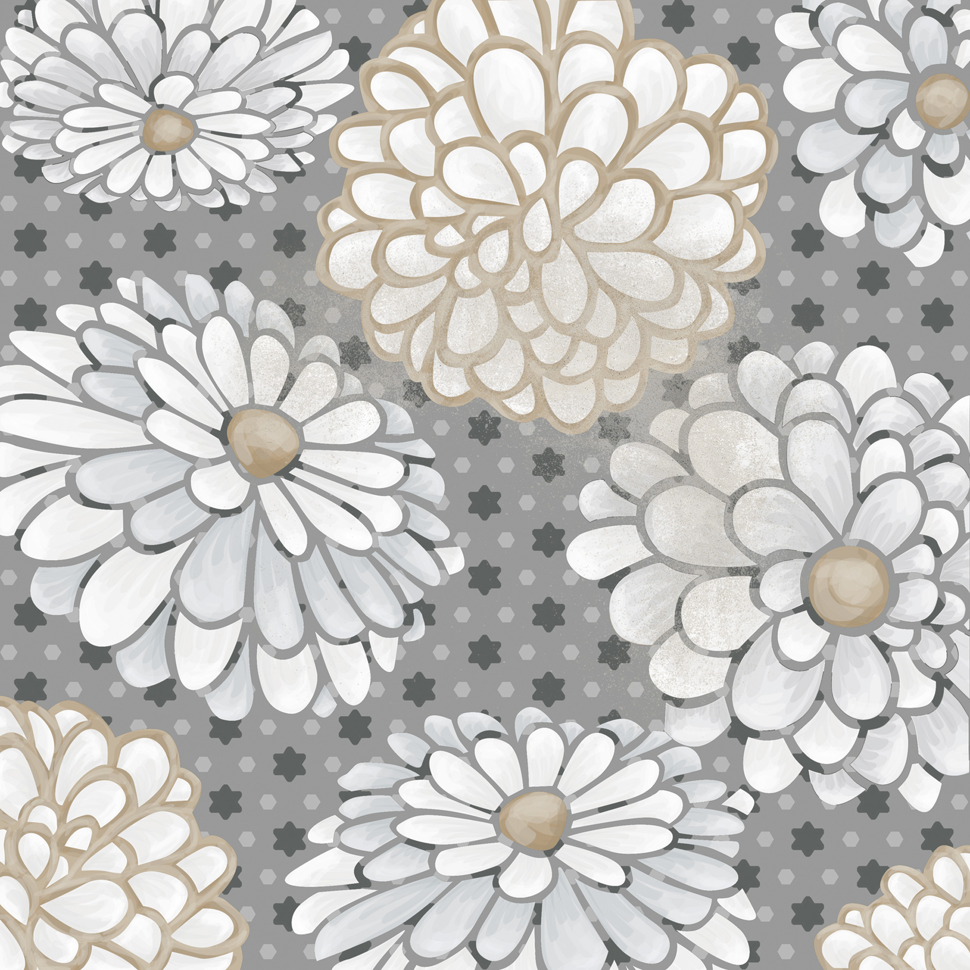 Декор Vodevil Flore Gris - фото 8