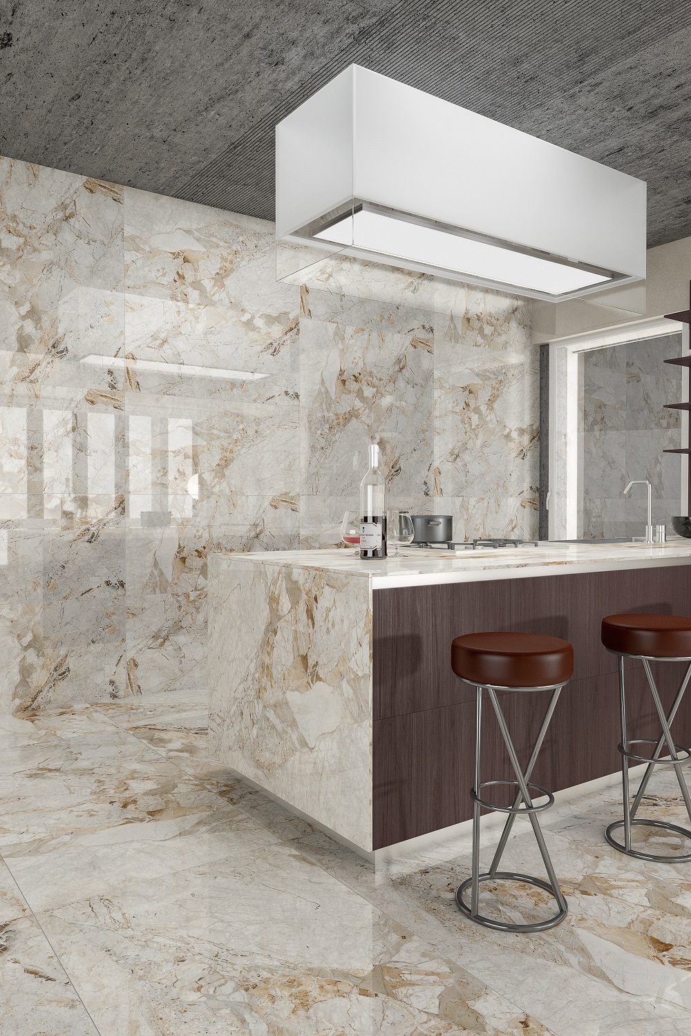 На пол Slim GVT Calcatta White Carving Rectificado 60x120 - фото 13