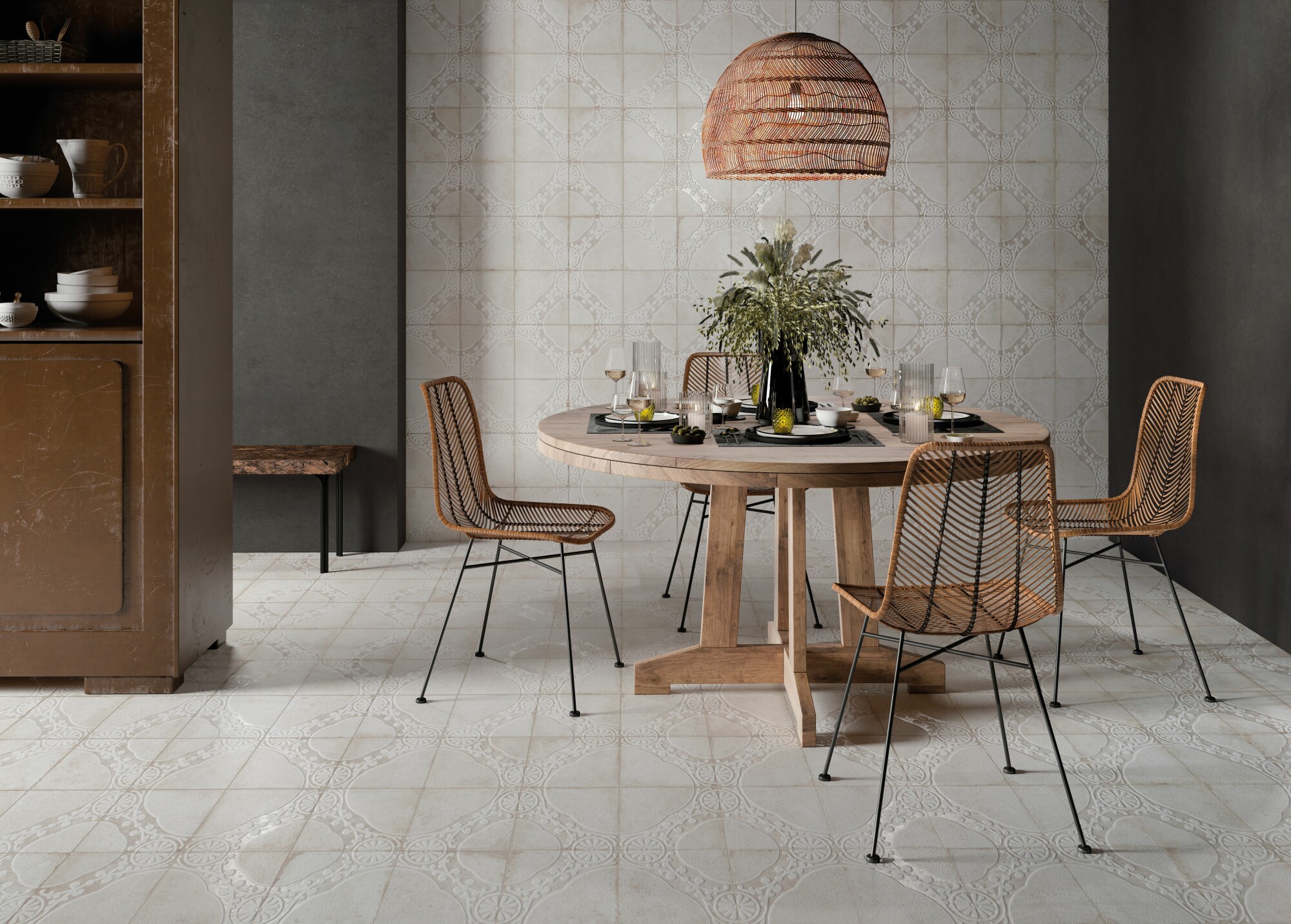 34438 На пол FS Jaipur Black LT 45x45 - фото 2