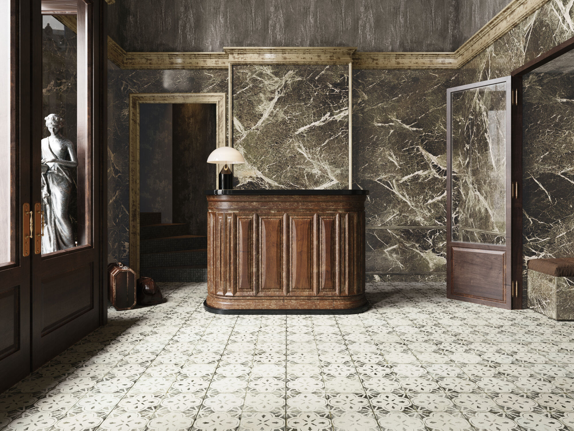 0100327277 На пол Fs Aurora Black 45x45 - фото 2