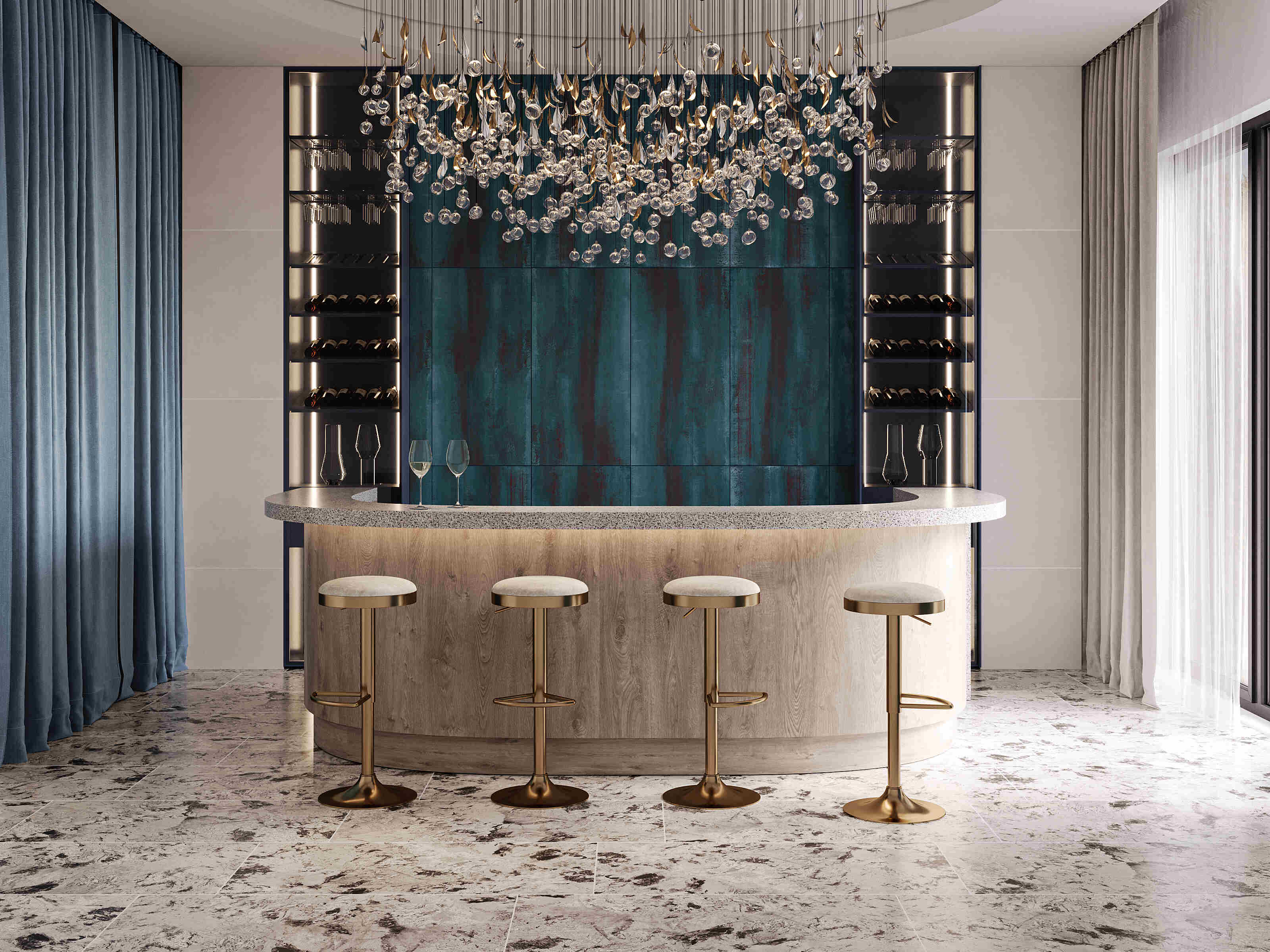 EXM102/NS_R9/60x120x9R/GW На пол Indigo Illusion EXM102 Luna Piena Неполированный Рект. 60x120x9 - фото 9