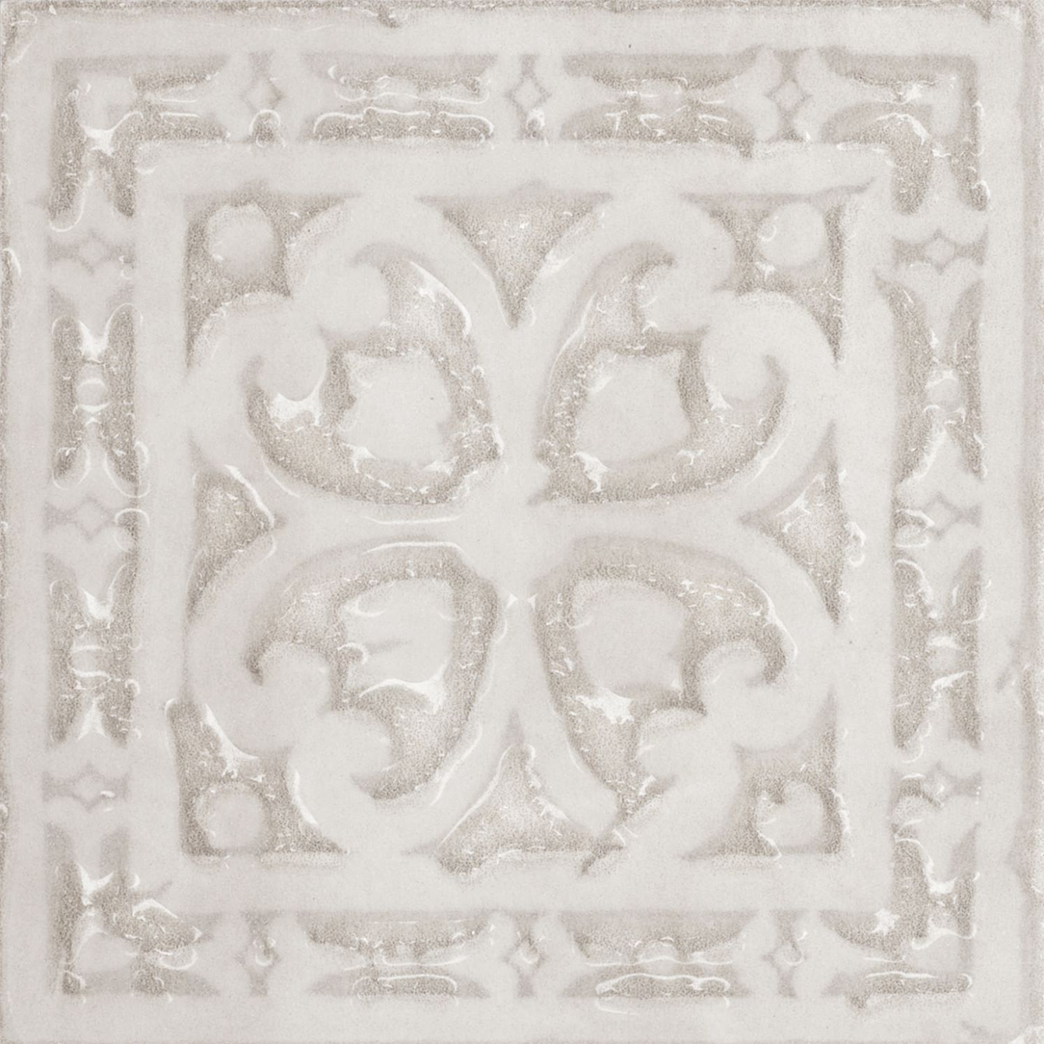 Декоративная вставка Papiro White Taco Gotico White 8х8 - фото 2
