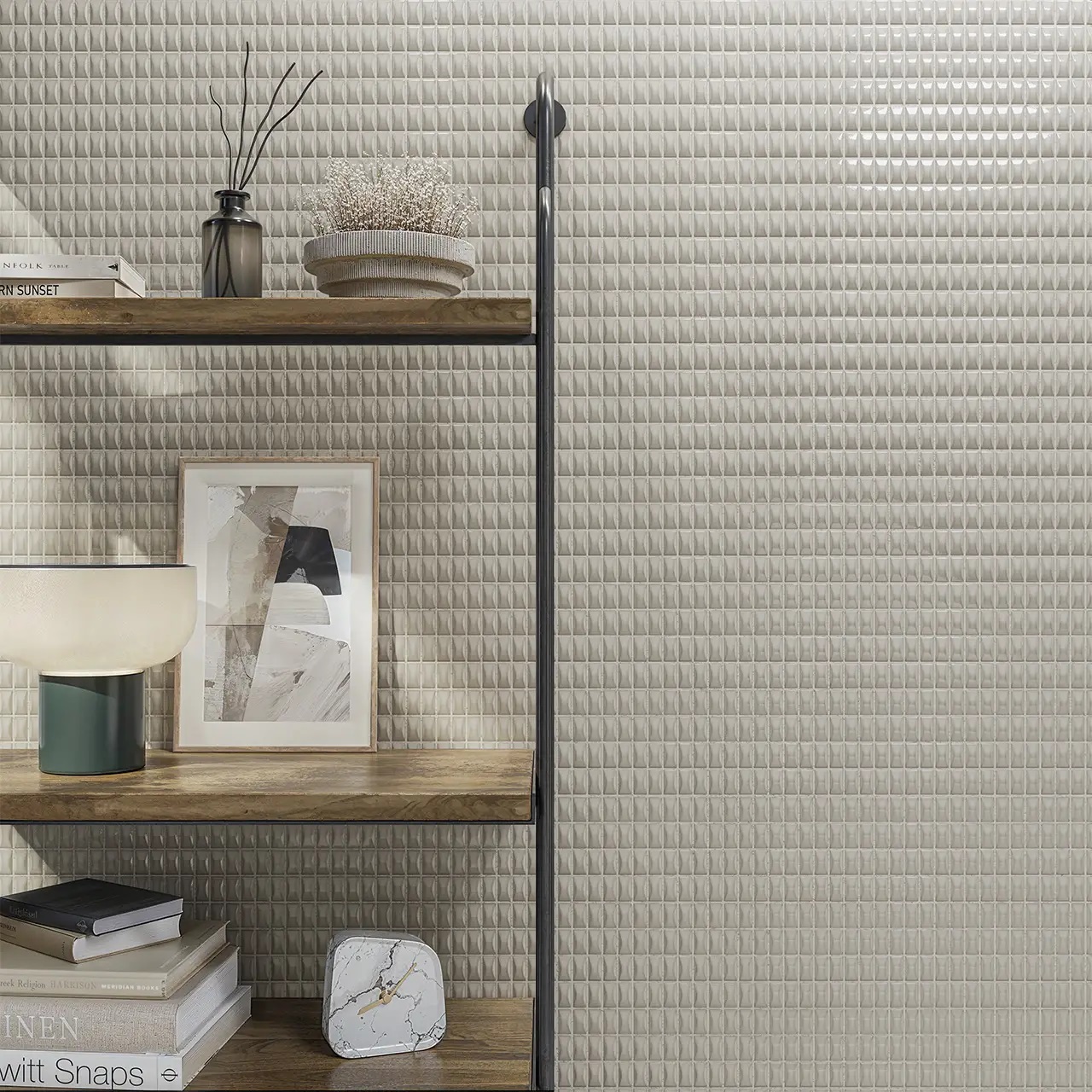 135554 На стену 3D Bars Bevel Topaz Matt 12.5x25 - фото 14