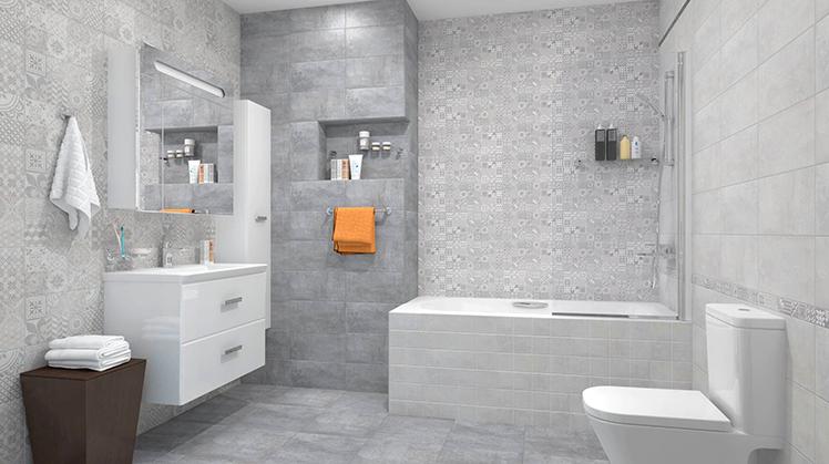 08-00-06-453 На стену Bastion Серый Серая Мозаика - фото 2