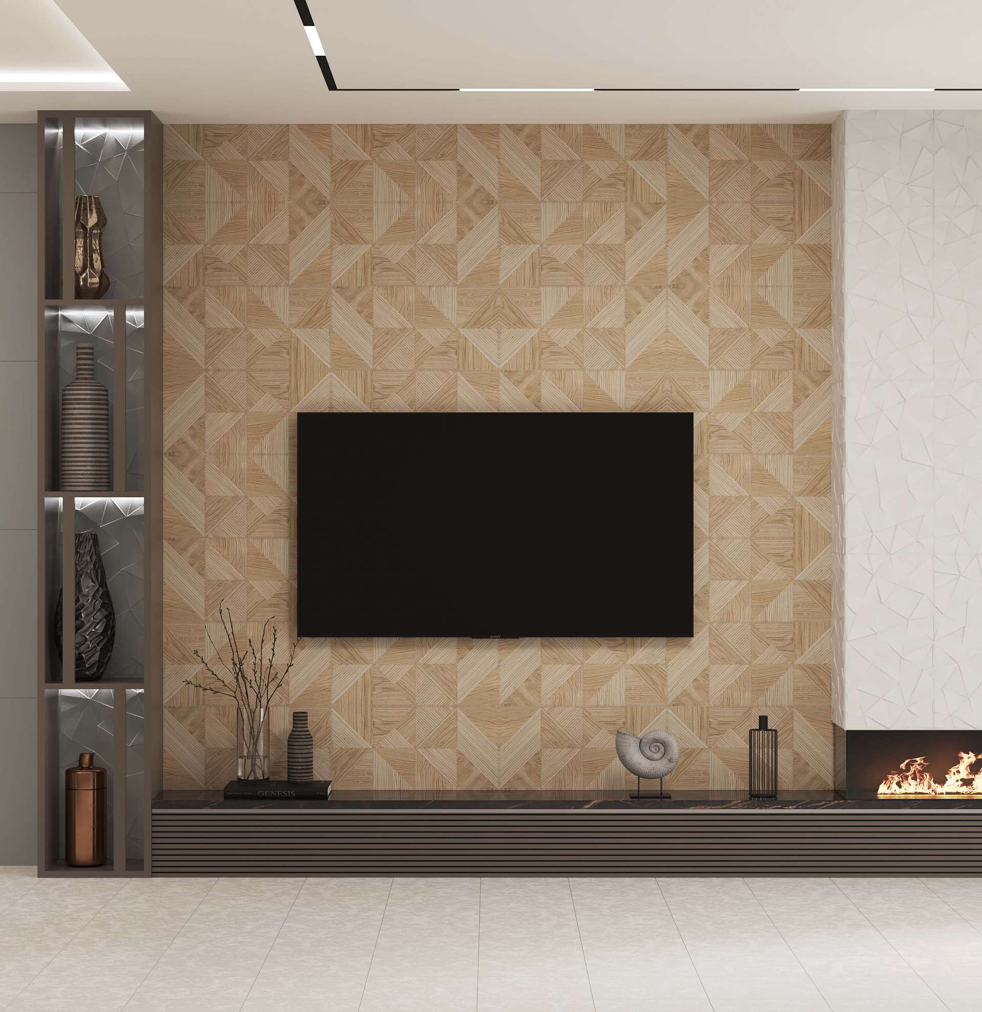 На стену Ларго Серая Рельеф 30х60 - фото 2