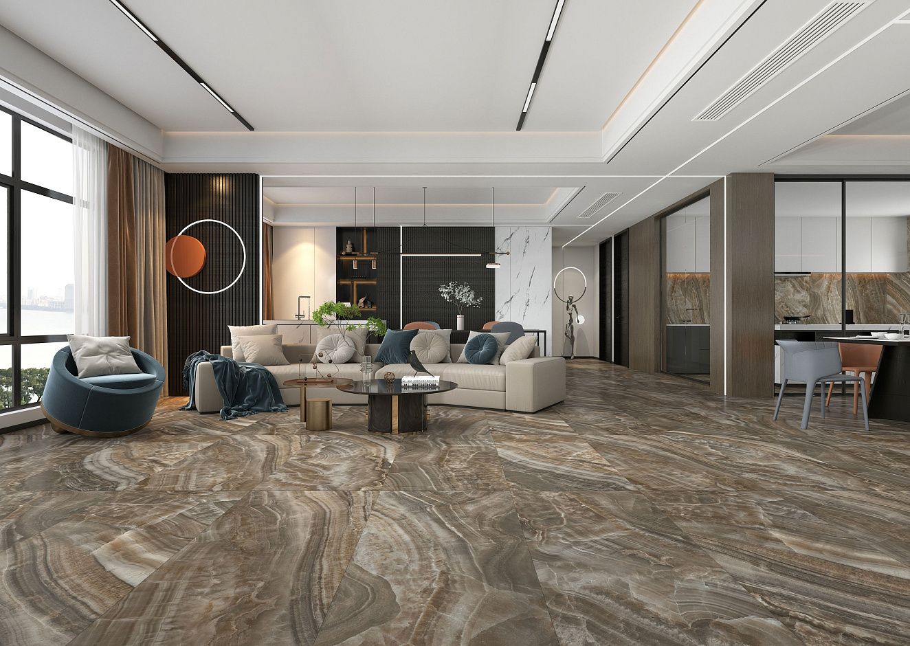 BHY-8001 На пол Onyx Leggero Semi-Polished 600x1200x10 - фото 2