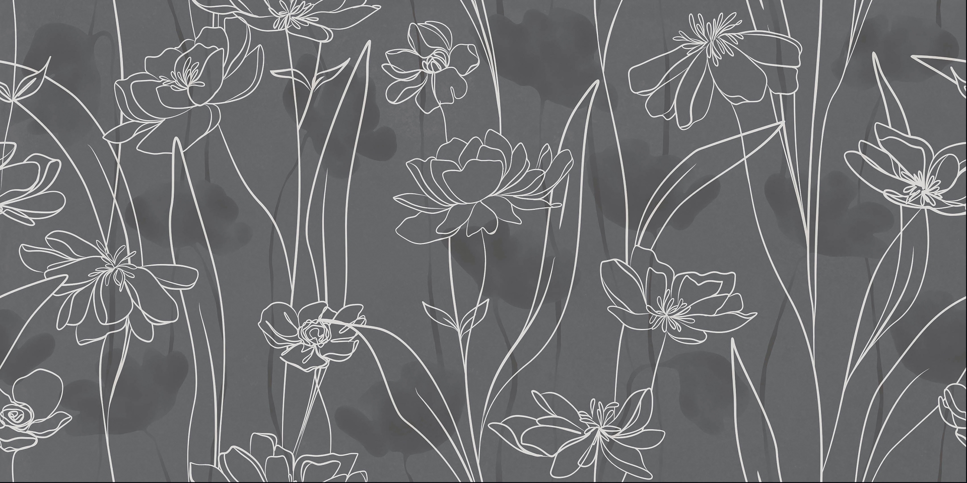 17648 На стену Floresta Цветы серый ректификат 60x120 - фото 4