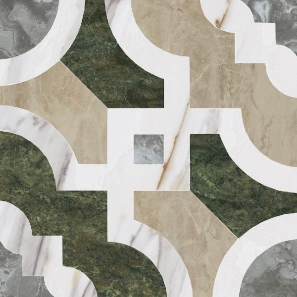 ID136 Декор Риальто Нобиле 1 Наборный Лаппатированный 30x30