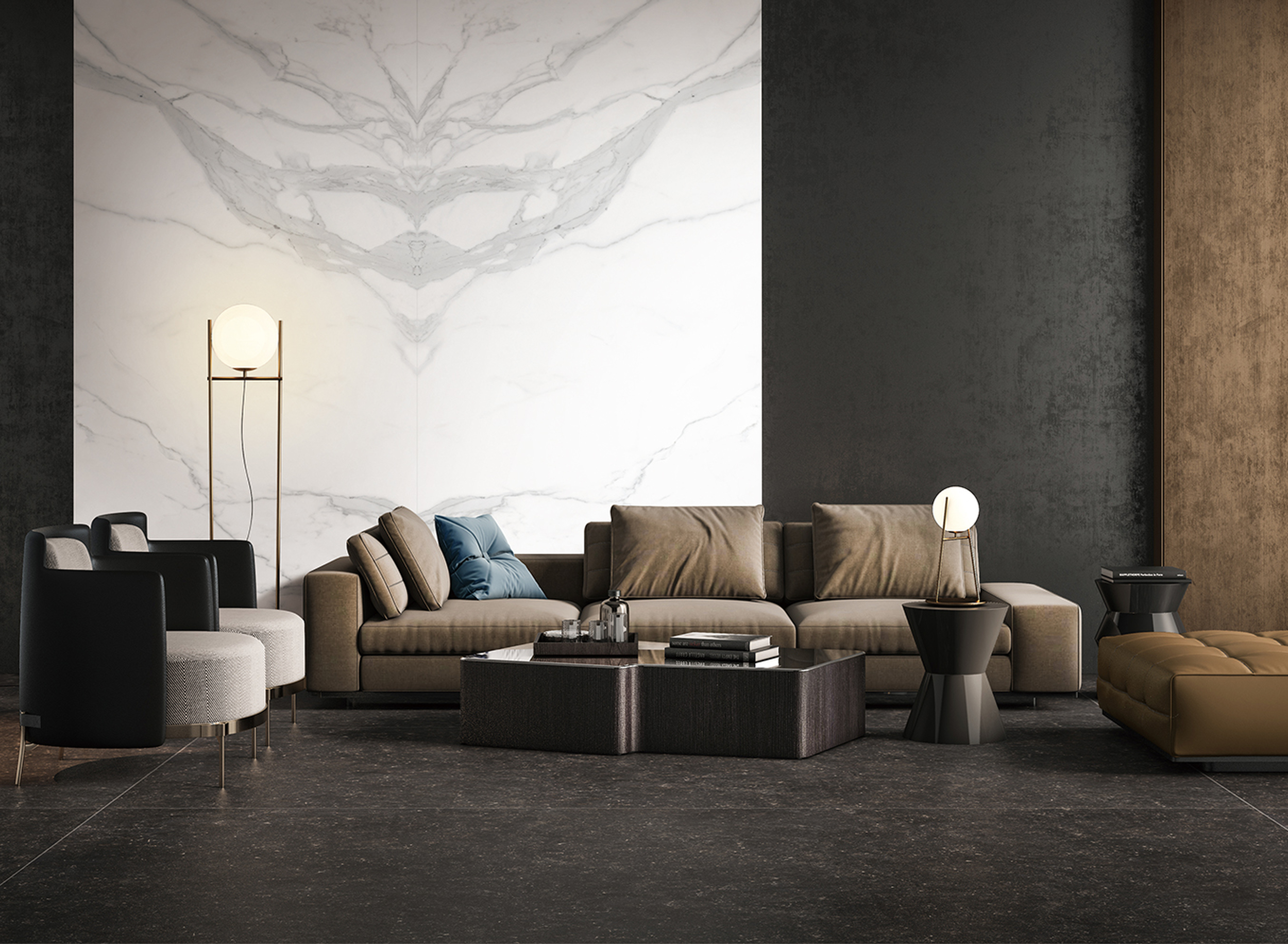 На пол Grand Prospect Matt Спеченный камень 1600x3200x6 - фото 11