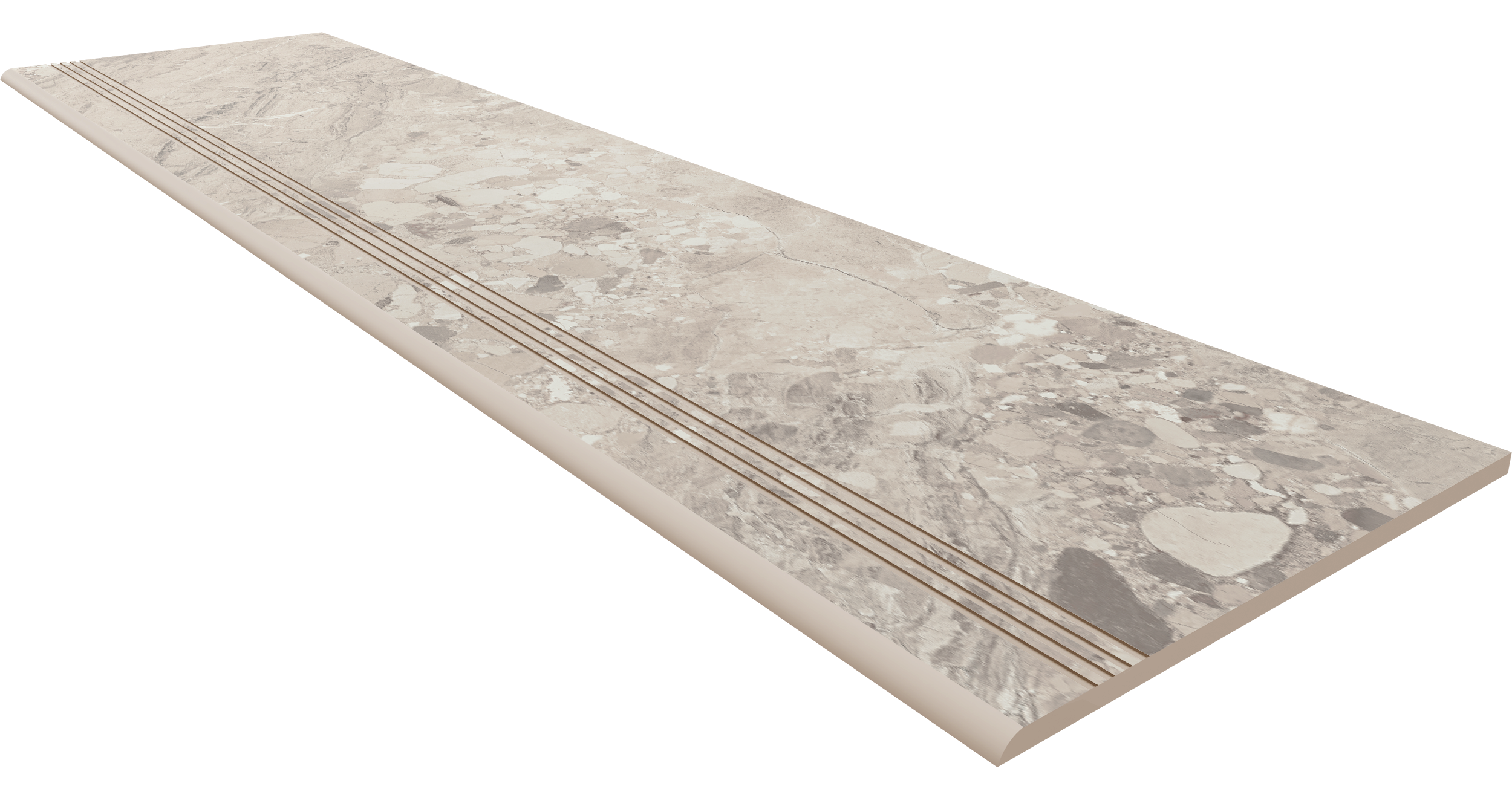 Ступень Oceanmist OM01 Light Grey неполированная с насечками 30x120