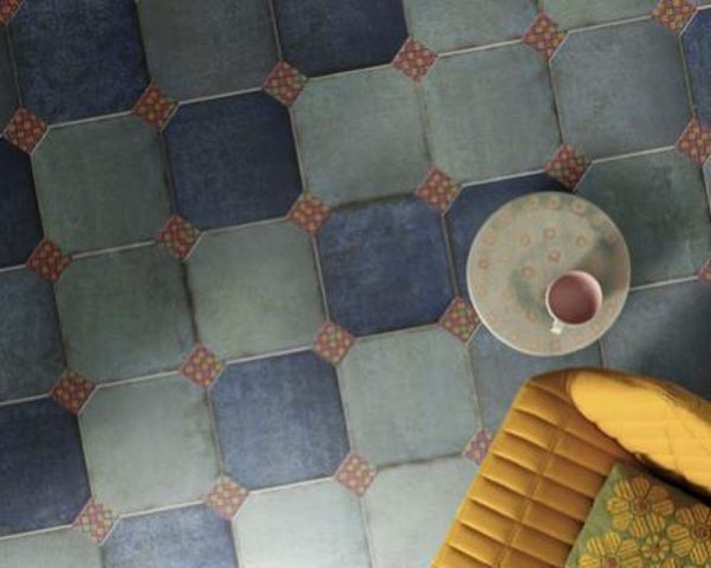Декоративная вставка Materia Azul Taco Octogonal 4.8x4.8 - фото 5