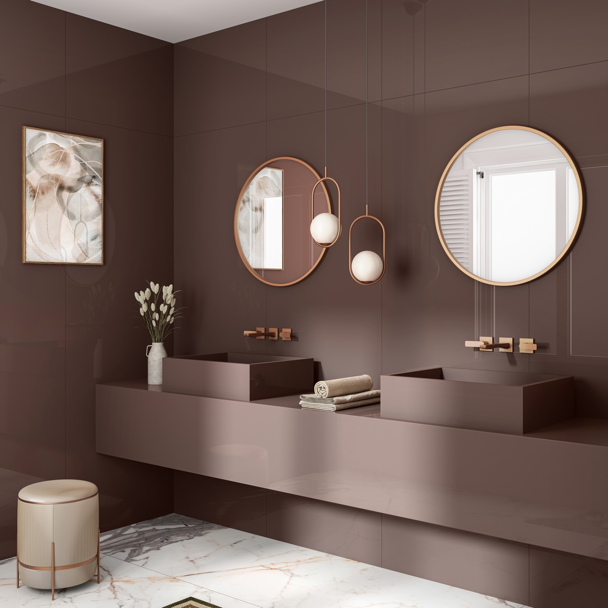 На пол Walnut Glossy 800x2400x15 - фото 2