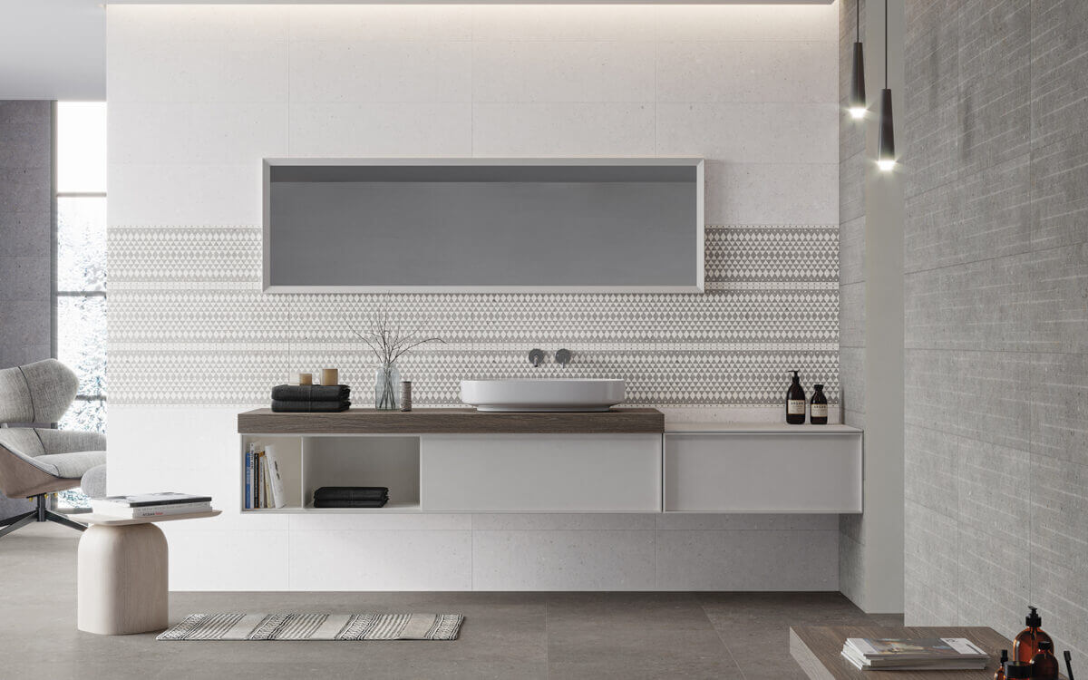 На пол Cement Stone Dark Grey RC 60x120 - фото 14