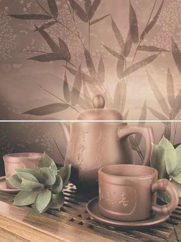 P2D175 Панно Tea ceremony Чай 30х40 (из 2-х пл.)