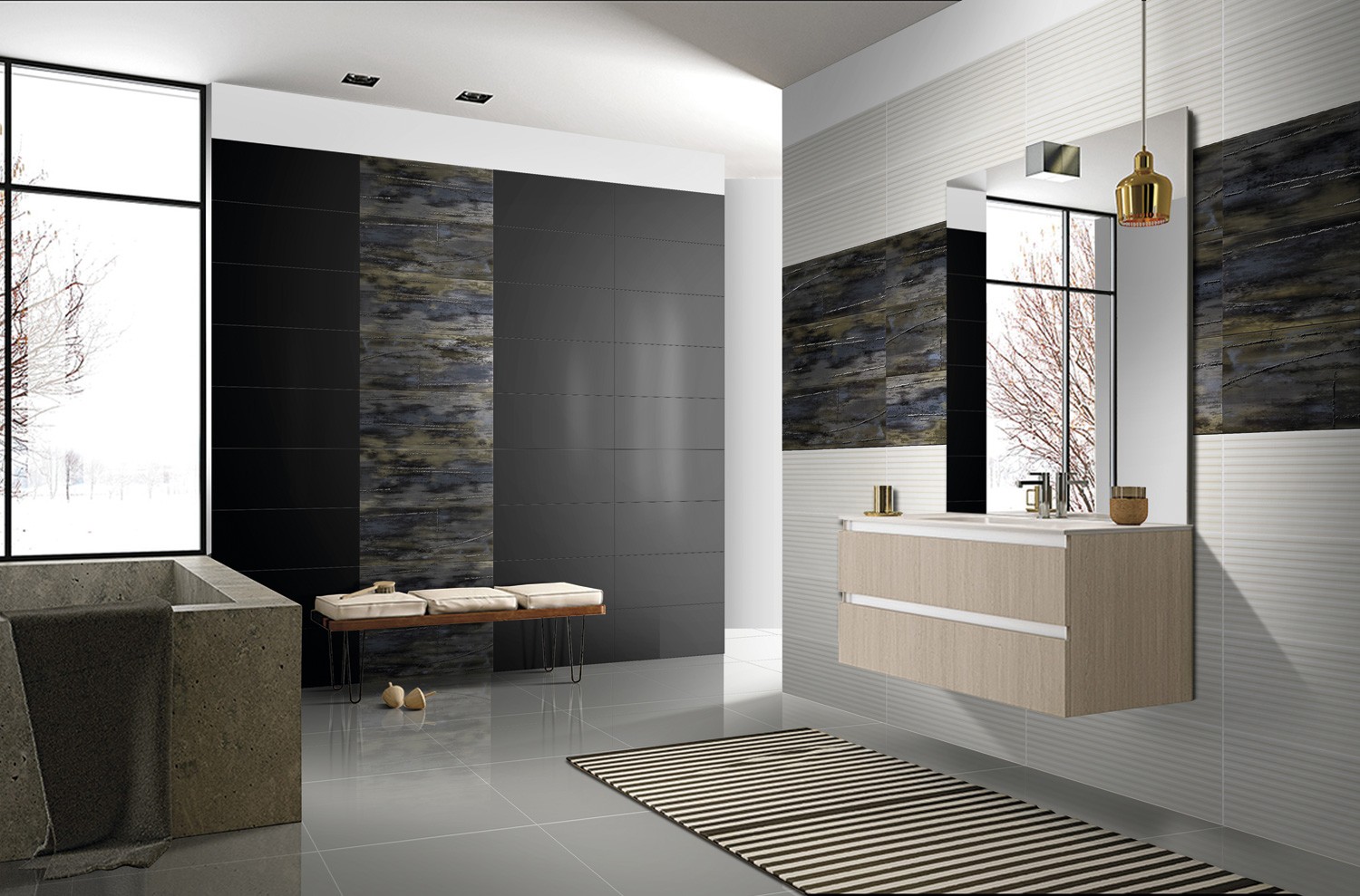 На стену Flat Brillo Liner Blanco 25x70 - фото 3