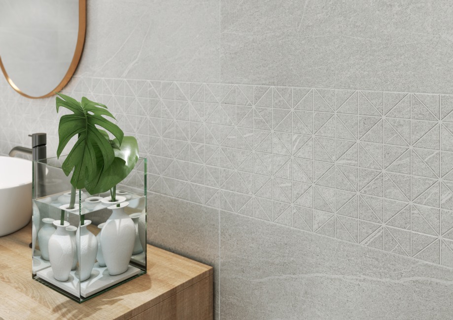 O-GBT-WIE091 Декор Grey Blanket Серый треугольник - фото 4